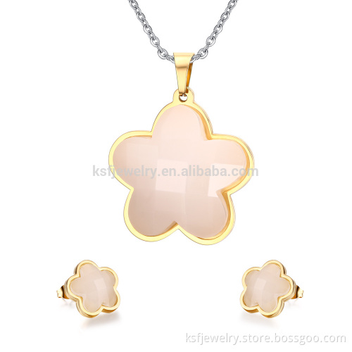 2015 Gold Stainless Steel Jewelry Set Girl Necklace And Earrings Set Alibaba Wholesale